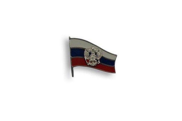 Значок "Флаг с гербом" большой
