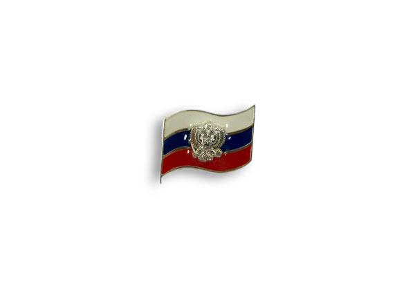 Значок "Флаг с гербом" средний
